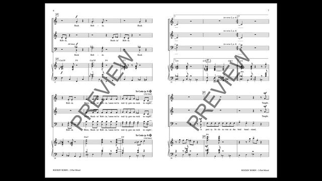Rockin' Robin (3-Part Mixed/opt. Baritone Choir) - Arranged by Tom Anderson смотреть онлайн