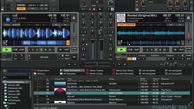 Диджеинг в программе Traktor. Примеры сведения.
