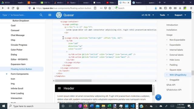 Quasar Framework: How to add a floating action bar смотреть онлайн