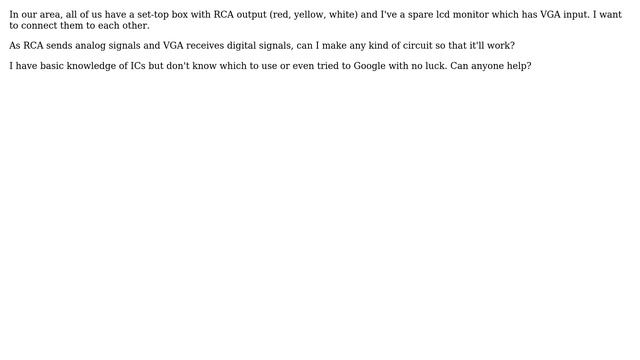 Electronics: How do I make a RCA to VGA converter? смотреть онлайн