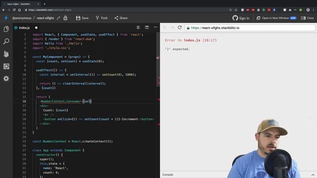 How to use hooks in React - useState, useEffect, useContext - Part 3 смотреть онлайн