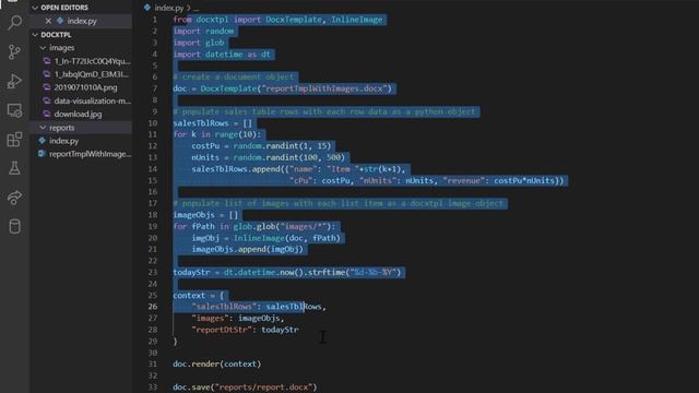 Render images from folder in automated reports using python docxtpl смотреть онлайн