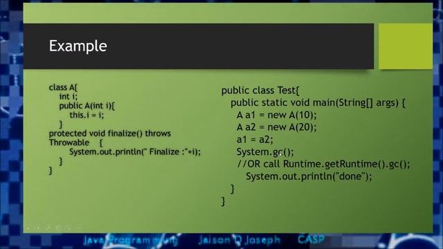 Java - Finalizer, inner classes, composition | Mr Jaison D Joseph, Asst. Professor, CASP смотреть онлайн