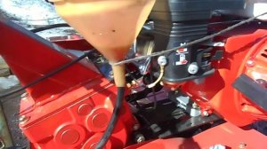 Заливка масла в редуктор мотоблока.!