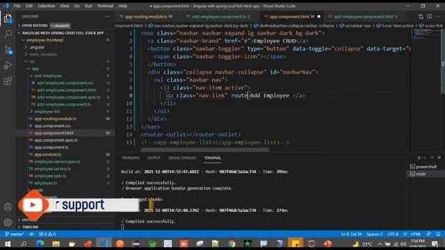 #19 creating add employee component and designing a form | angular + spring boot crud full stack ap смотреть онлайн