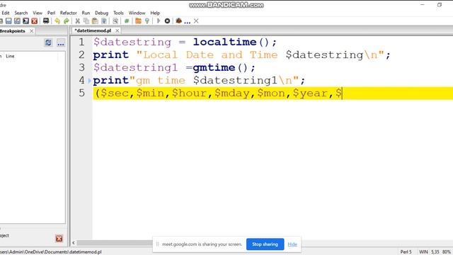 Time and Date Module in Perl Padre смотреть онлайн