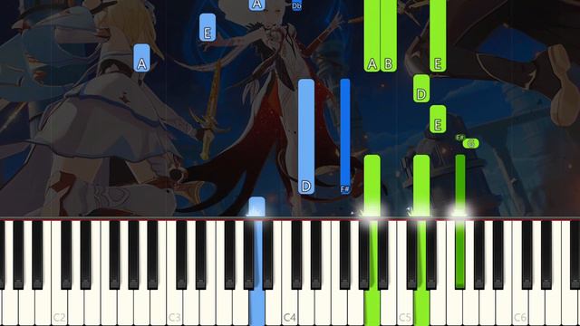 Genshin Impact - Main Theme - Easy Piano tutorial смотреть онлайн