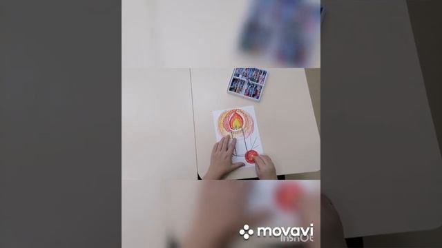 Рисование "Рождественская свеча" смотреть онлайн