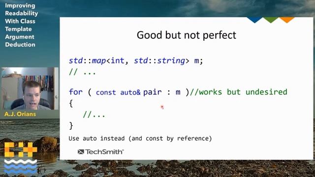 Improving Readability With Class Template Argument Deduction - A.J. Orians [ C++ on Sea 2020 ] смотреть онлайн