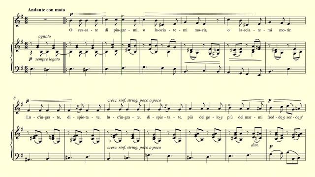 O cessate di piagarmi - Scarlatti - accompaniment in E minor - O cessate di piagarmi accompaniment смотреть онлайн