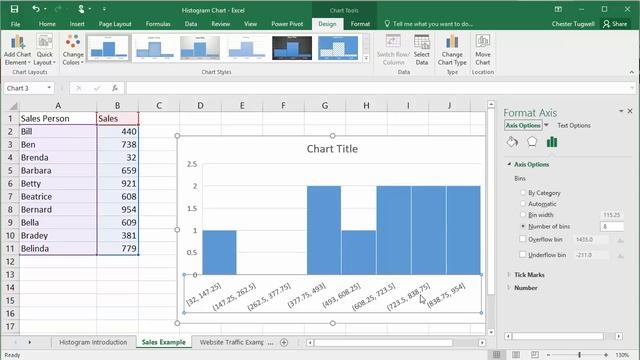 Creating Histogram Charts in Excel 2016 смотреть онлайн