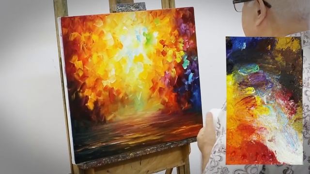 A Sample Video Lesson Of Palette Knife Oil Painting By Leonid Afremov