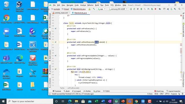 Maitriser Android : AsyncTask, OnPreExecute (), doInBackground, publishProgress , onProgressUpdate смотреть онлайн