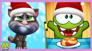 Говорящий Том против Ам Няма.Новый Год и Рождество для Питомцев.Кто Лучше Готов к Празднику