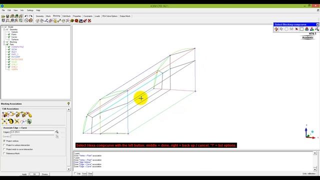 Построения блочной сетки в ANSYS ICEM CFD смотреть онлайн