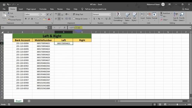 Excel Left,Right Function | Excel Left Function | Excel Right Function | Feature in Excel [Bangla] смотреть онлайн