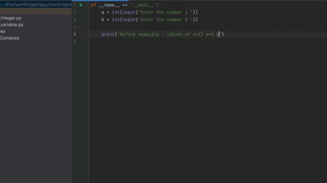 Swap two numbers using third variable in Python | Python interview questions смотреть онлайн