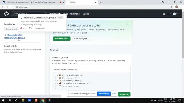 21-Day Writing Challenge | Setting up Github смотреть онлайн