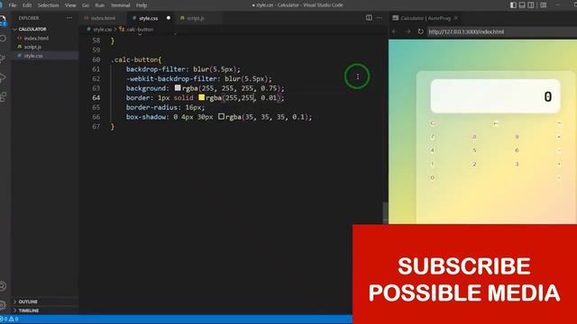 Javascript: Calculator app codding using CSS, HTML смотреть онлайн