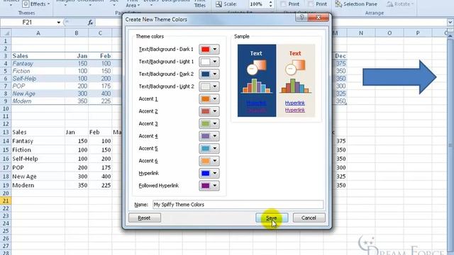 Microsoft Excel 2010: Customize Themes Including Colors, Fonts & Effects смотреть онлайн