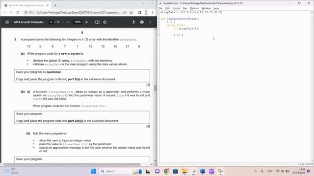 9618 - A level Paper 4 walkthrough - Python смотреть онлайн