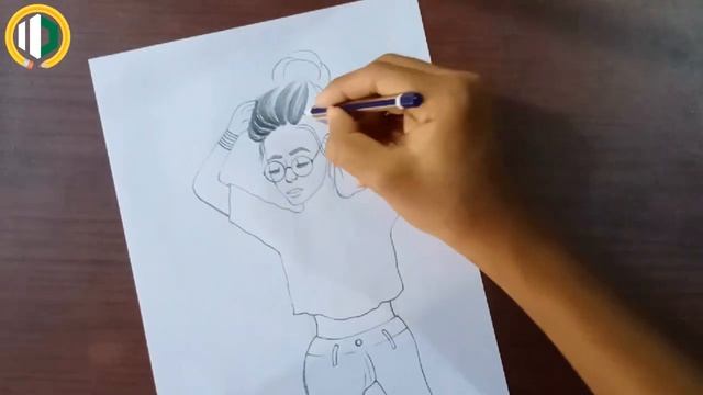 how to draw cute little girl sketches innocent girl selfie-style drawing insta drawing смотреть онлайн