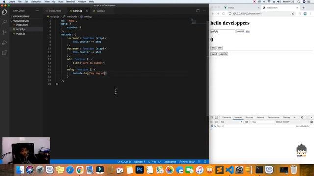 Getting started with vueJS - Keys Events - Working with the Keyboard in your App - 07 смотреть онлайн