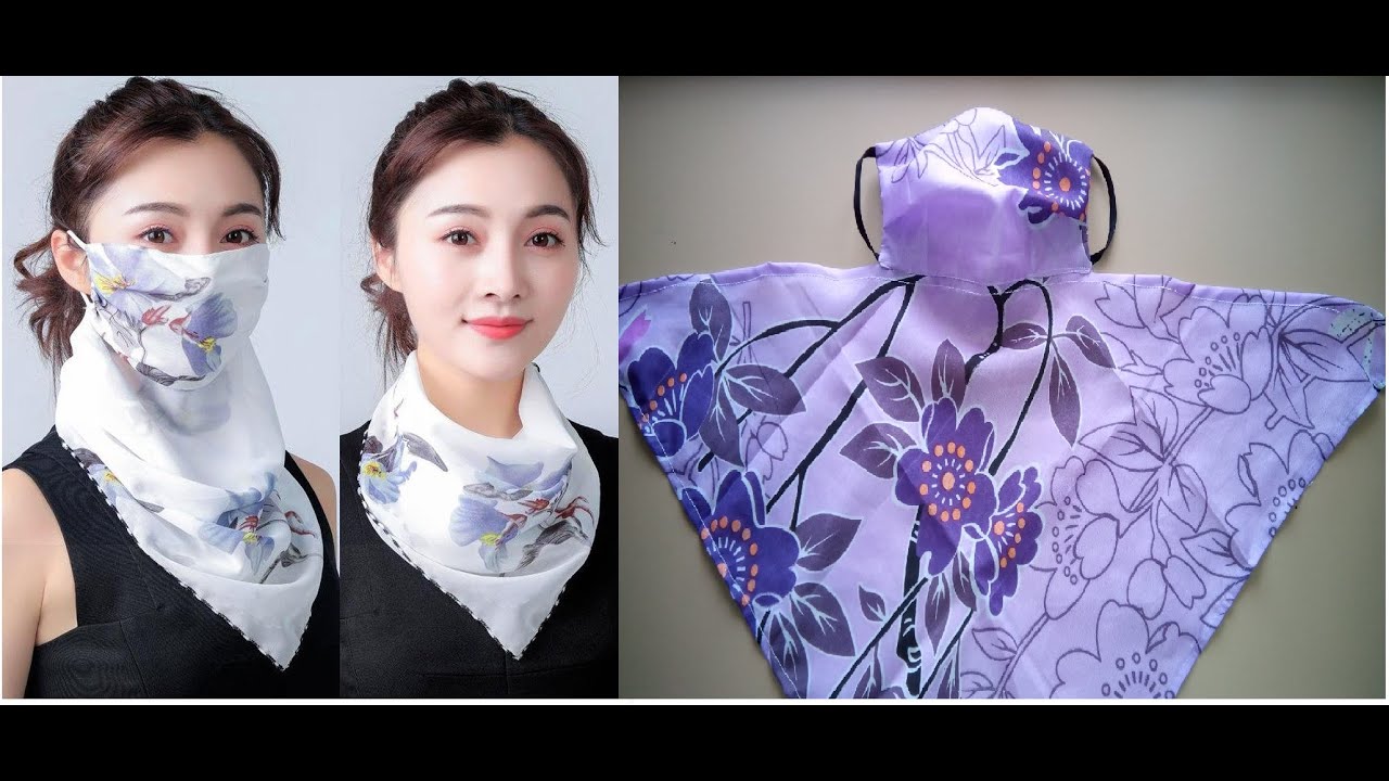 #stayathome#diy Scarf Mask, Comfortable And Fashionable Mouth Mask, Light Face Mask,protection Scarf