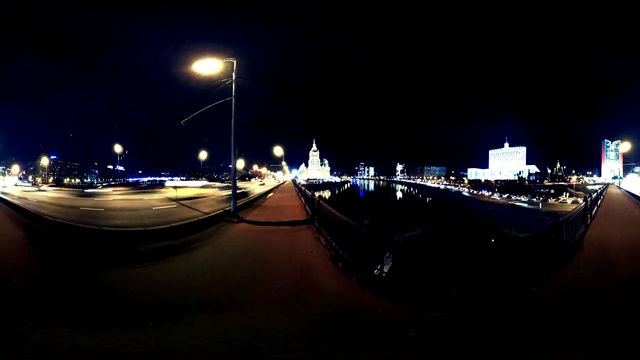 Moscow City ночью в 360° смотреть онлайн