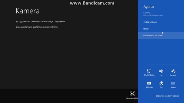 Windows 8 kamera sorunu