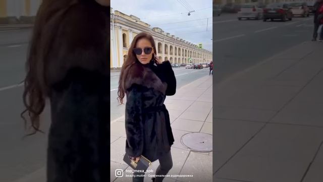 Норковая шуба с капюшоном Соболь. смотреть онлайн