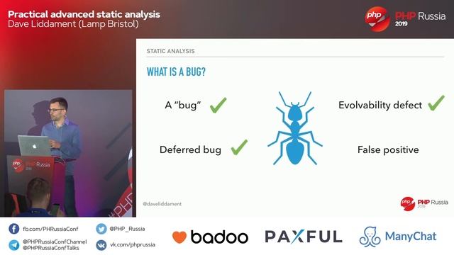 Practical advanced static analysis / Dave Liddament (Lamp Bristol) смотреть онлайн