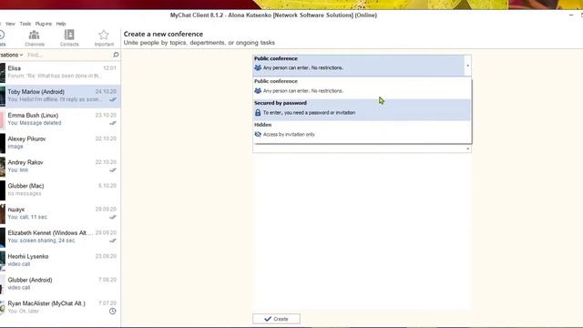 MyChat Guides | How to create a text conference? смотреть онлайн