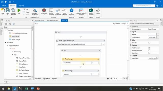 Join DataTables Activity UiPath |Excel Automation UiPath RPA смотреть онлайн