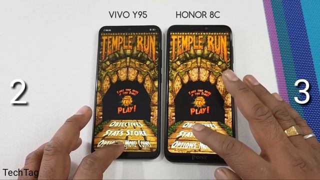 Honor 8C vs Vivo Y95 Speed Test | TechTag смотреть онлайн
