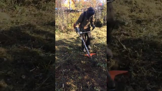 Stihl fs 490 с мульчирующим ножом смотреть онлайн
