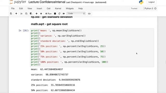 Python - 資料科學應用 Confidence Interval and Cumulative Density Function смотреть онлайн