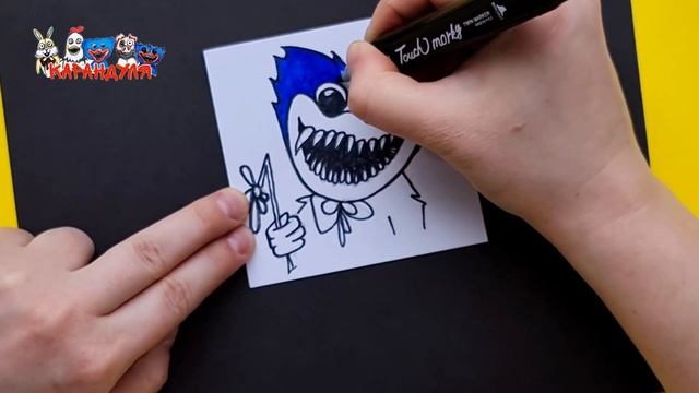 УДИВИТЕЛЬНЫЙ РИСУНОК ХАГИ ВАГИ /POPPY PLAYTIME #diy #рисование #huggywuggy #какнарисоватьхагиваги