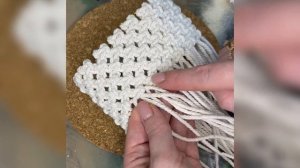 Подробный урок по макраме _ корзина в технике макраме _ квадратный узел пошагово