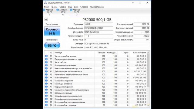 Fanxiang PS2000 - внешний SSD накопитель с интерфейсом USB 3.2 Gen2 x2 (20Гбит/c) | #Обзор смотреть онлайн