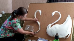 Мастер класс ПАННО лебедь 2 часть!