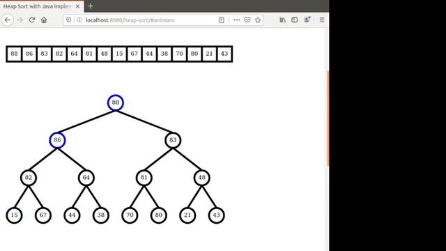 Heap Sort Java Demo смотреть онлайн