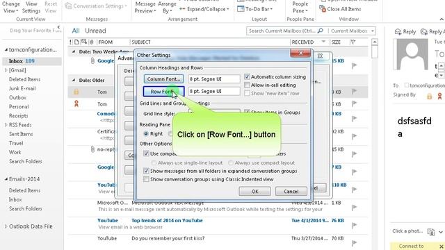 How to change font size of item list on Outlook 2013 2016 смотреть онлайн