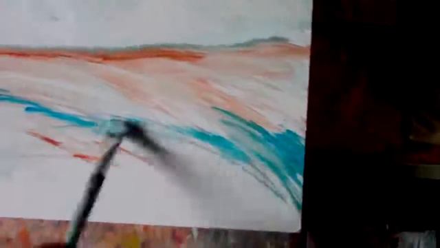 How To Paint A Simple Landscape With Burn Sienna ,Blue And White . смотреть онлайн