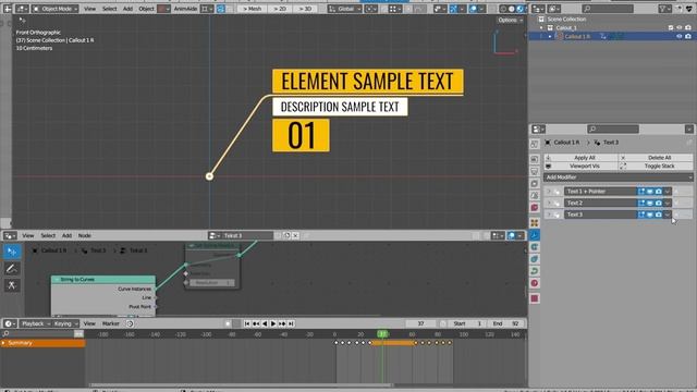 Procedural Geometry Nodes Callouts for Blender смотреть онлайн