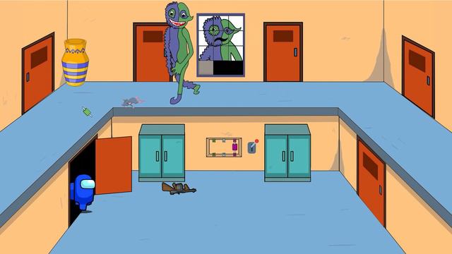 Among Us vs Jester Garden of Banban 5 vs Doors (Among Us Animation) смотреть онлайн