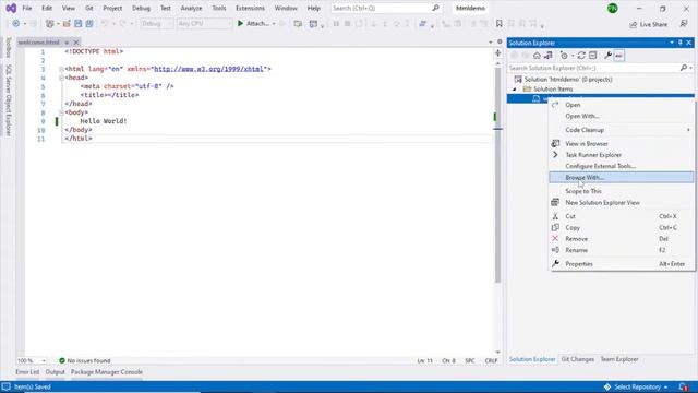 How To Create HTML Project In Visual Studio 2022 смотреть онлайн