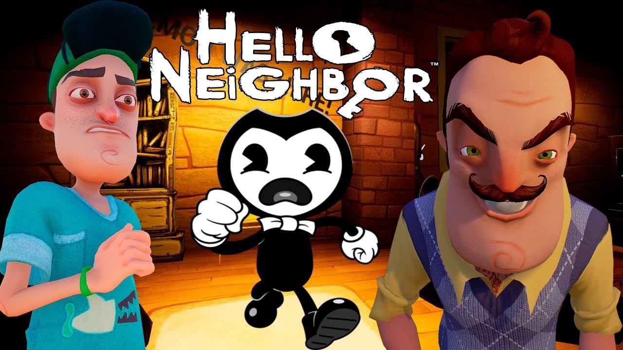 ШОУ ПРИВЕТ СОСЕД!У СОСЕДА ДОМА БЕНДИ И ЧЕРНИЛЬНАЯ МАШИНА!ИГРА HELLO NEIGHBOR MOD KIT ПРОХОЖДЕНИЕ! смотреть онлайн