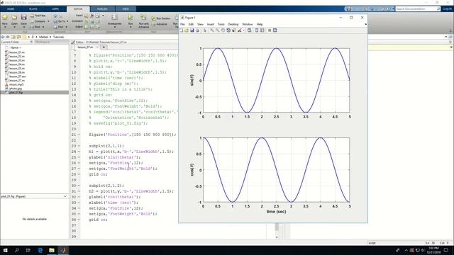 Matlab 12: Plotting Pt02 - Multi Plots and Subplots смотреть онлайн
