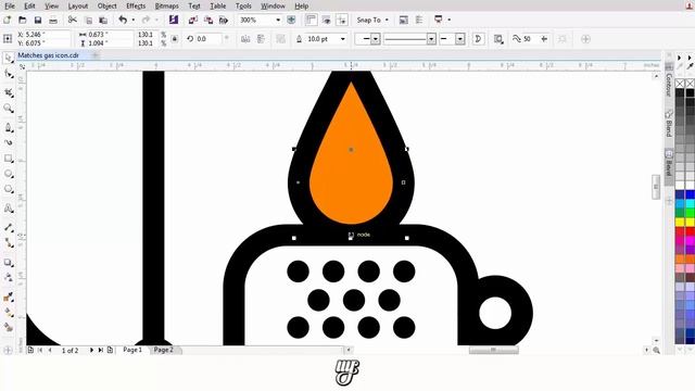 How To Design Flat Icon in CorelDraw - Matches смотреть онлайн